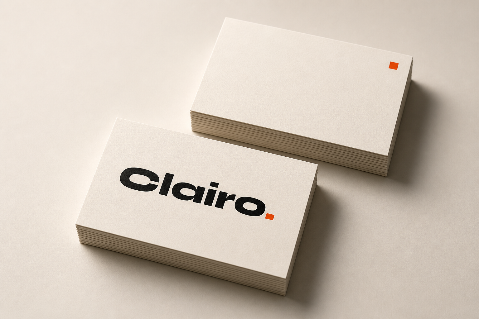 Clairo business cards, reverse