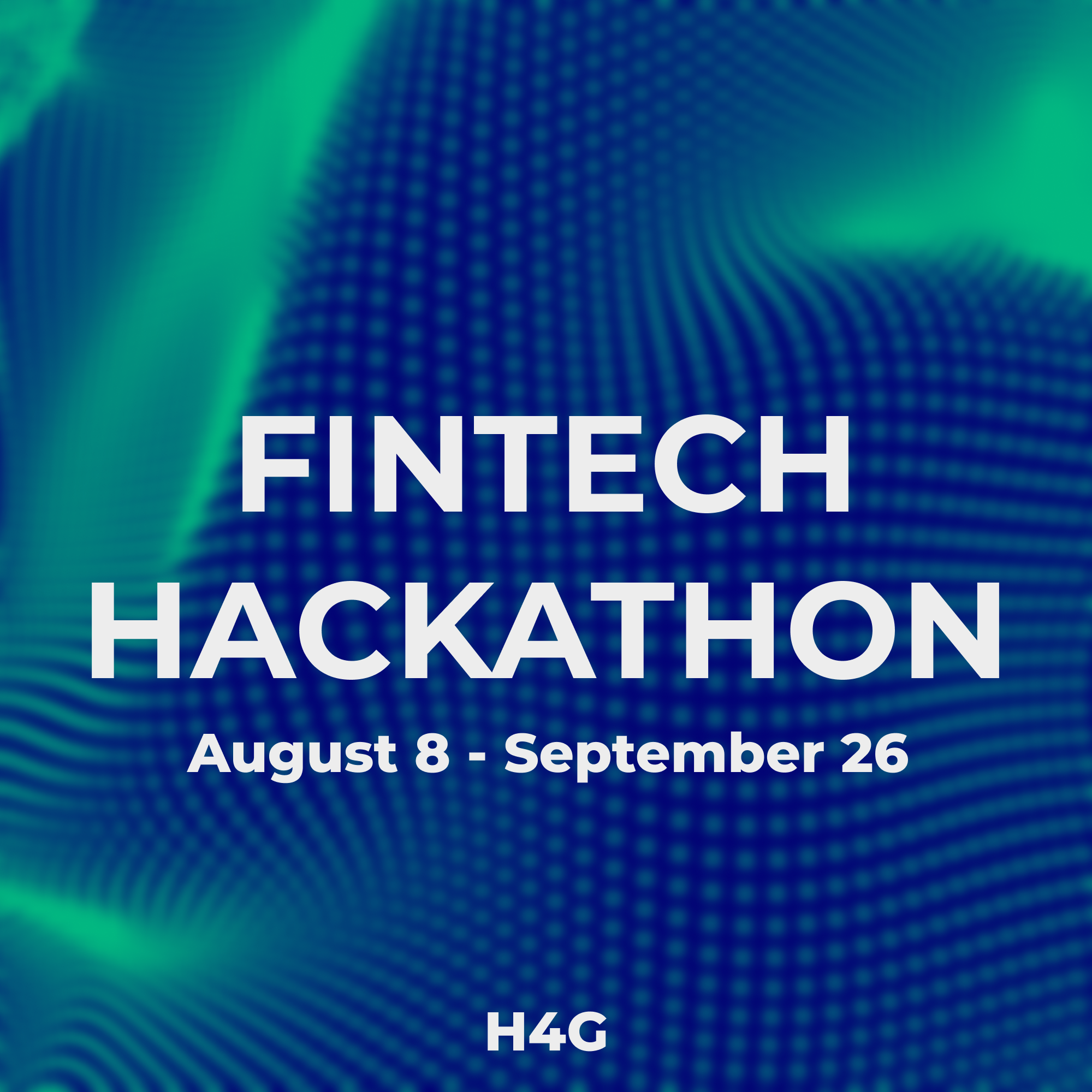 Hack4Good Fintech Hackathon poster